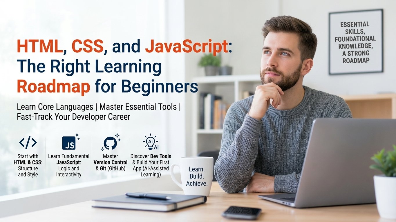 HTML CSS JavaScript Learning Roadmap for Beginners to learn web development step by step